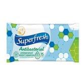Вологі серветки Superfresh Антибактеріальні, 15 шт.