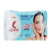 Салфетки для снятия макияжа Linea Make UP Silk & Orchid влажные, 20 шт.