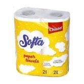Паперові рушники Chisto Softa 2-шарові, сіро-білі, 2 рулони