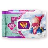 Влажные салфетки Super Baby, с клапаном. 120 шт.