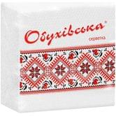 Салфетки бумажные Обуховские белые, 1-слойные, 24х24 см, 40 штук в упаковке