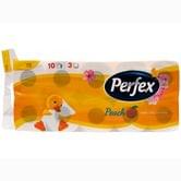 Туалетний папір Perfex Персик 3-шаровий, 10 штук