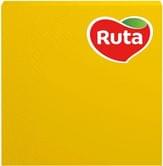 Серветки паперові Ruta Color жовті, 3-шарові, 33х33 см, 20 штук в упаковці