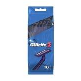 Станок для гоління чоловічий Gillette одноразовий, 2 леза, 10 штук