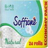 Туалетний папір Soffione Natural 3-шаровий, 24 рулони