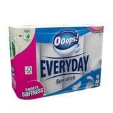 Туалетний папір Ooops Everyday Sensitive 3-шаровий, 24 рулони